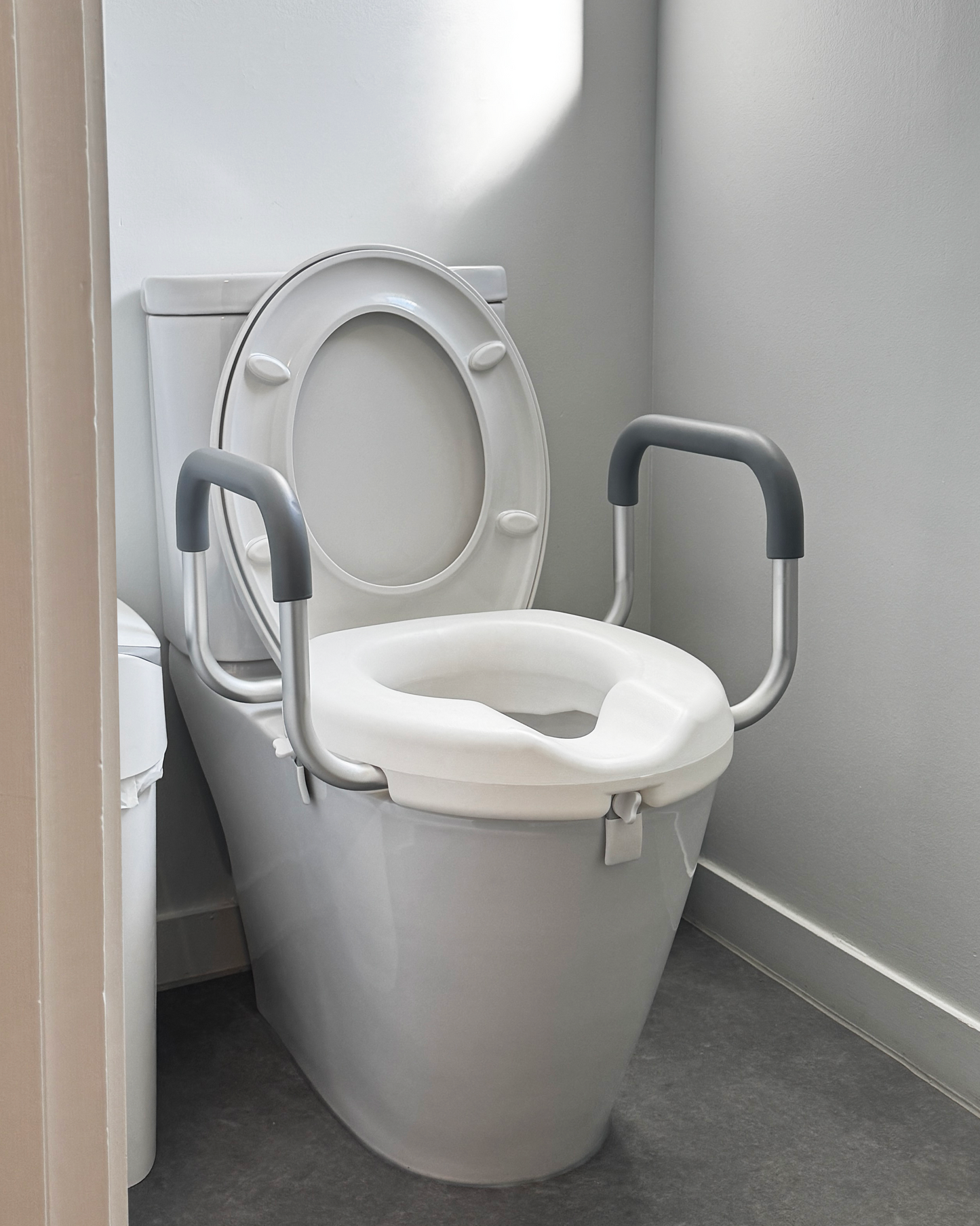 Raised Toilet Seat With Handles